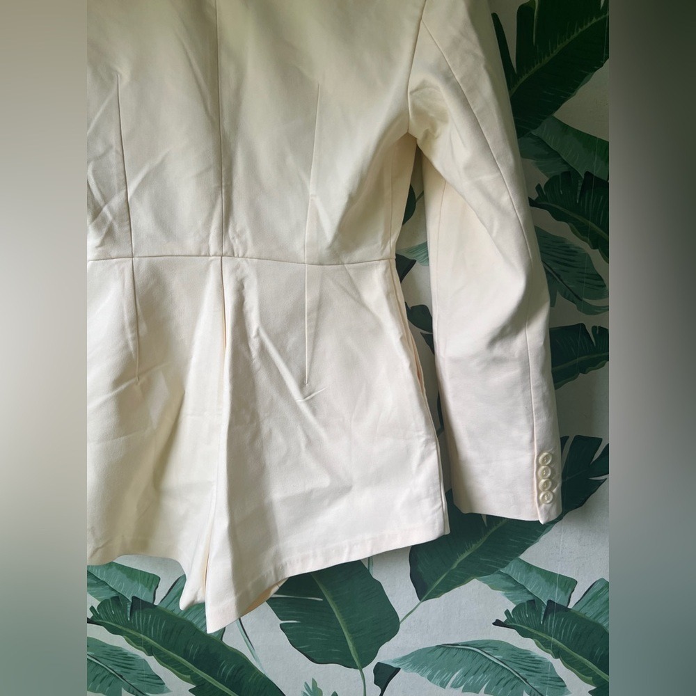 Nasty Gal Blazer Romper Women 6 Yellow NWT - Picture 6 of 9